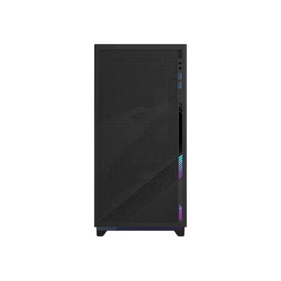 GIGABYTE AORUS C400 Gaming ATX Tower Case, Pre-installed 4 ARGB PWM fans, USB 3.0 x2, 40L, Black
