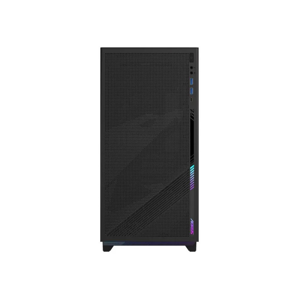 GIGABYTE AORUS C400 Gaming ATX Tower Case, Pre-installed 4 ARGB PWM fans, USB 3.0 x2, 40L, Black