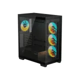 GIGABYTE C500P Panoramic Stealth ATX Mid Tower Case, Pre-installed 4 ARGB fans, USB 3.0 x2, Black