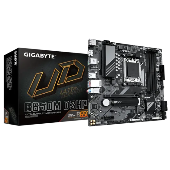 GIGABYTE AMD Ryzen MB B650M D3HP, 4*DDR5 7600MHz, PCIe 4.0, AM5 Socket, 2.5GbE LAN, 2*DP/HDMI