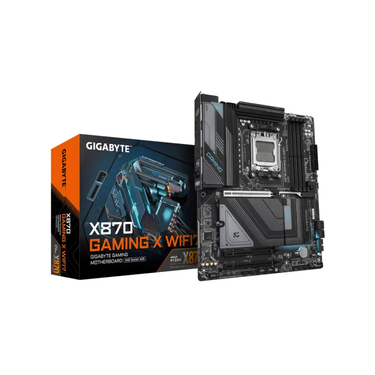 GIGABYTE AMD Ryzen MB X870 GAMING X WIFI7,4*DDR5 8200MT/s, 1*PCIe 5.0/3*M.2,USB4,DP,AM5,WIFI7,2.5GbE