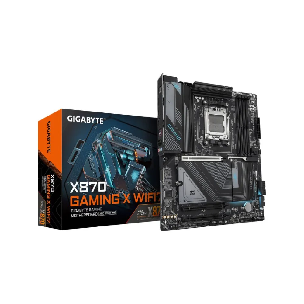 GIGABYTE AMD Ryzen MB X870 GAMING X WIFI7,4*DDR5 8200MT/s, 1*PCIe 5.0/3*M.2,USB4,DP,AM5,WIFI7,2.5GbE