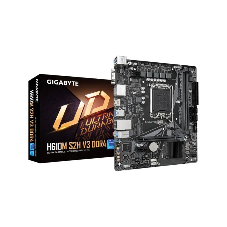 GIGABYTE INTEL H610M S2H V3 DDR4, Rev 1.0, 2*DDR4 3200MHz, PCIe 3.0 x4 M.2, DP*2/HDMI/VGA, LGA 1700