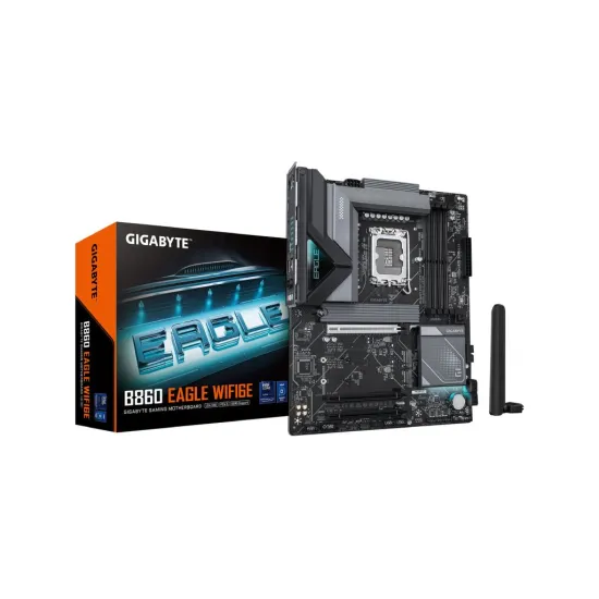 GIGABYTE INTEL MB B860 EAGLE WIFI6E, 4*DDR5 9066 MT/s,PCIe 5.0,3*M.2,DP/HDMI,2.5GbE,LGA 1851, WiFi6E