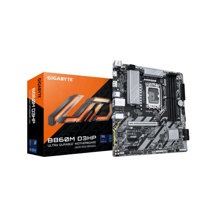 GIGABYTE INTEL MB B860M D3HP, 4*DDR5 9066 MT/s, PCIe 5.0, 2*M.2, DP/HDMI, GbE LAN, LGA 1851
