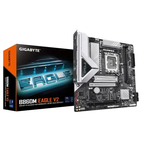 GIGABYTE INTEL MB B860M EAGLE V2, 2*DDR5 9066 MT/s, PCIe 5.0,2*M.2, DP/HDMI, 2.5GbE LAN, LGA 1851