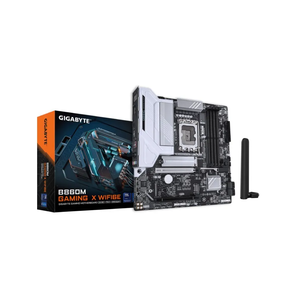 GIGABYTE INTEL MB B860M GAMING X WIFI6E, 4*DDR5 9200 MT/s,PCIe 5.0, DP/HDMI, 2.5GbE,LGA 1851, WiFi6E