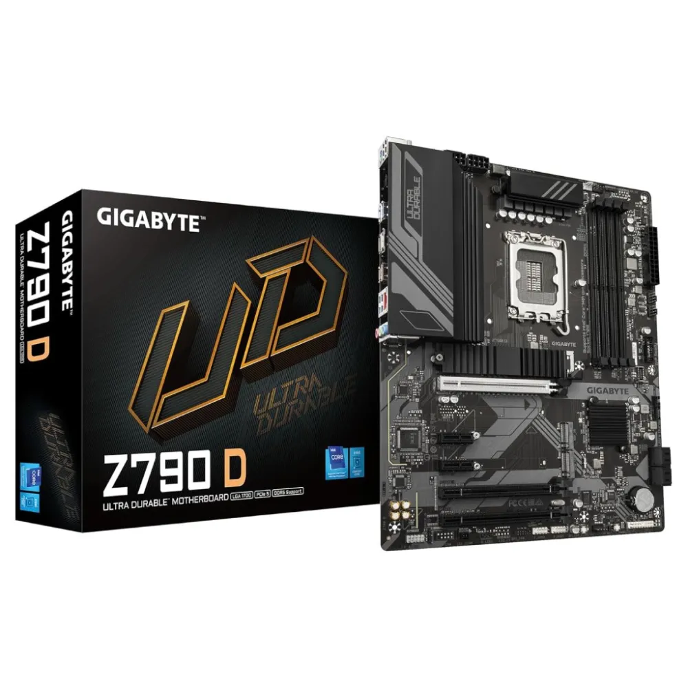 GIGABYTE INTEL MB Z790 D , 4*DDR5 7600MHz, 3*PCIe 4.0, HDMI/DP, USB Type-C, 2.5GbE LAN, LGA 1700
