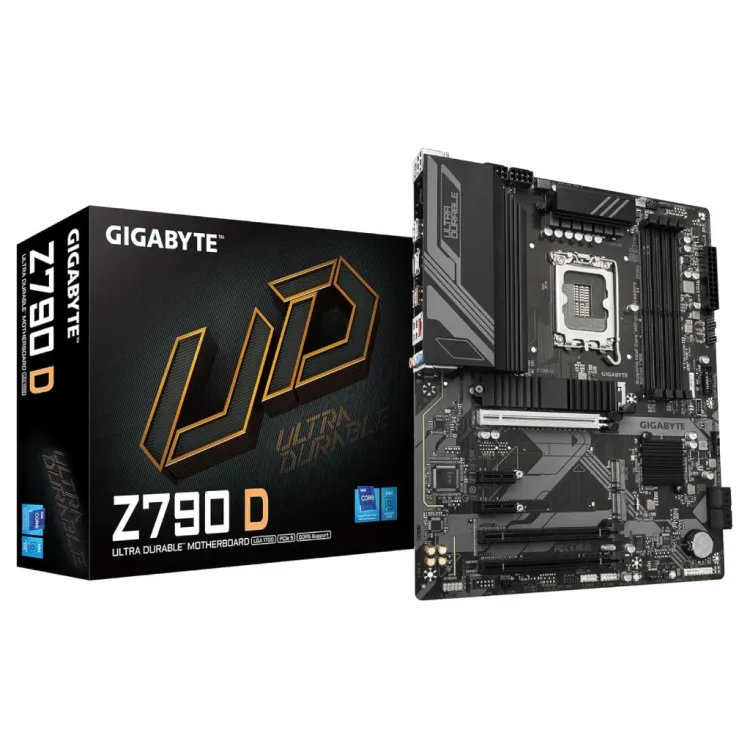 GIGABYTE INTEL MB Z790 D , 4*DDR5 7600MHz, 3*PCIe 4.0, HDMI/DP, USB Type-C, 2.5GbE LAN, LGA 1700