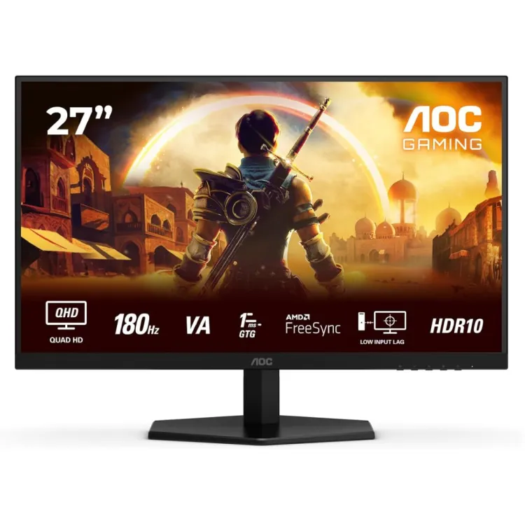 AOC Gaming Monitor Q27G42XNE, 27 QHD 2560x1440, 180 Hz, 1 ms, 5000:1, DP/HDMI*2, Tilt,Speaker 2W *2
