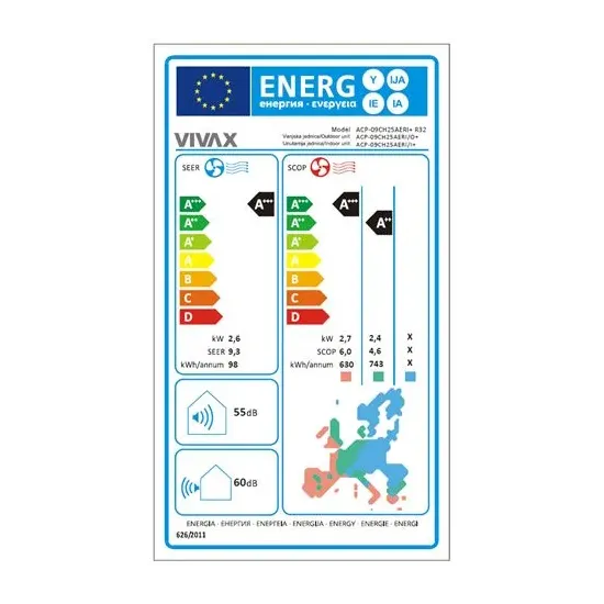 VIVAX COOL, ACP-09CH25AERI+ R32