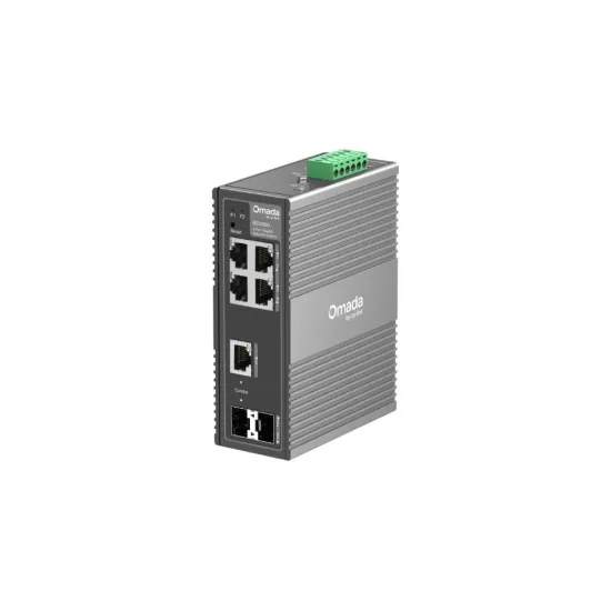 TP-LINK IES206G Omada 6-Port Gigabit Industrial Easy Managed Switch, 4 RJ45,1 Combo RJ45/SFP,1SFP