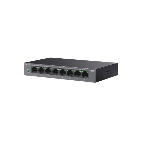 TP-LINK LS108GP 8-Port Gigabit Desktop Switch with 8-Port PoE+ , 62 W PoE Budget, Metal Casing