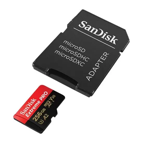 MEM SD MICRO 256GB Sandisk Extreme Pro A1, V30, U3 + A