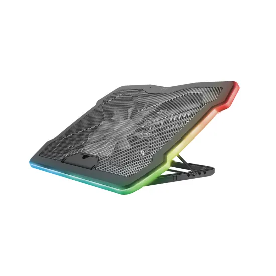 TRUST GXT 1126 AURA Multicolour-Illuminated Laptop Cooling Stand, Max. laptop size 17