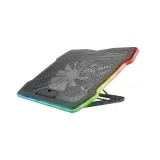 TRUST GXT 1126 AURA Multicolour-Illuminated Laptop Cooling Stand, Max. laptop size 17