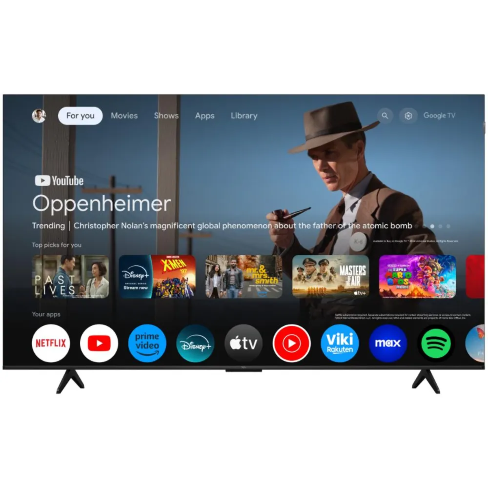 TCL 65P7K QLED TV 65 ultra HD, Google TV smart, AiPQ processor, Dolby Atmos,slim dizajn(bez okvira)