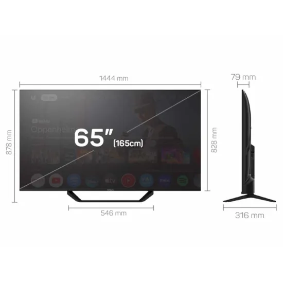 Tesla 65E655BUS LED TV 65 ultra HD, Google TV smart, DVB-T2/C/S2
