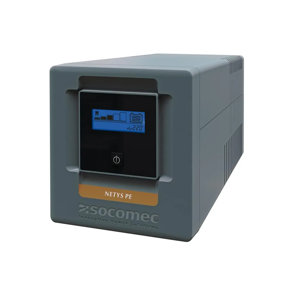 Socomec UPS NeTYS PE 1000VA/600W 230V 50/60Hz, AVR, RJ45, USB, LCD, Line interactive, Step wave