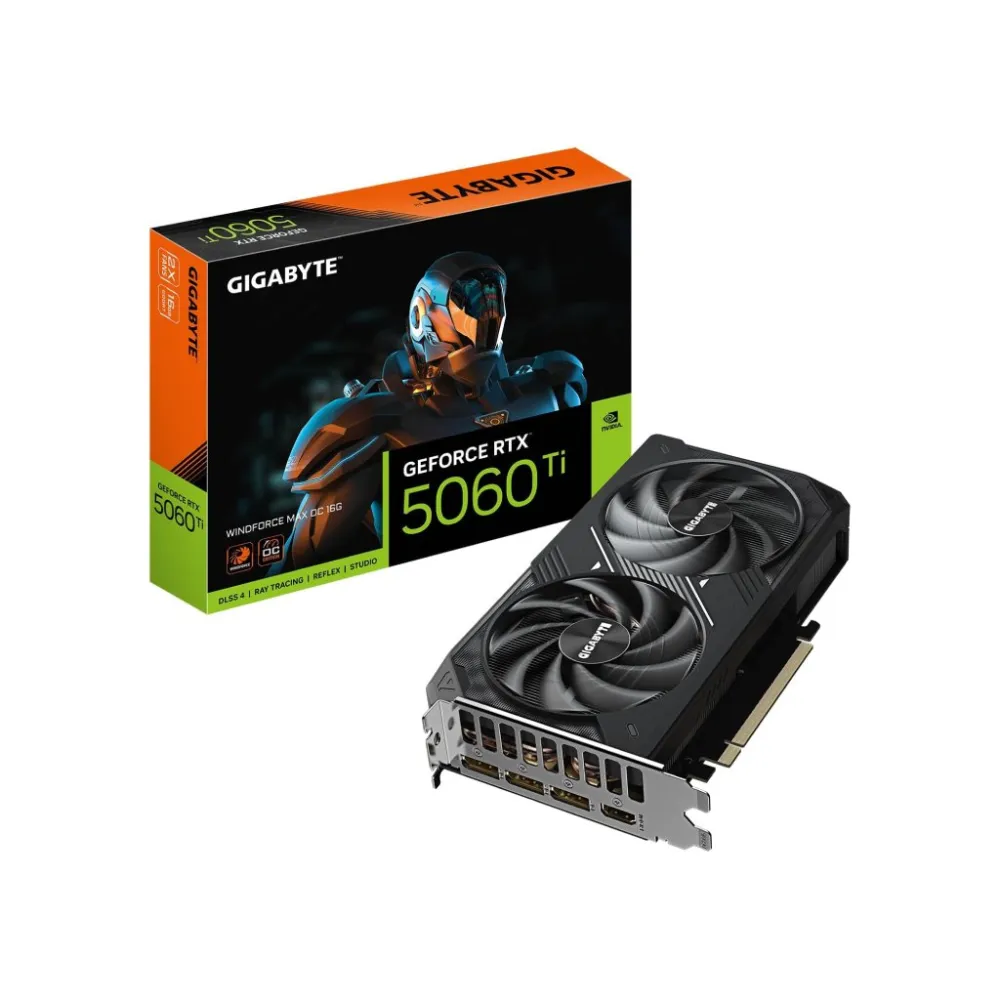 GIGABYTE VGA NVIDIA GeForce RTX 5060 Ti WINDFORCE MAX OC OC 16GB GDDR7, DP*3(2.1b)/HDMI*1(2.1b)