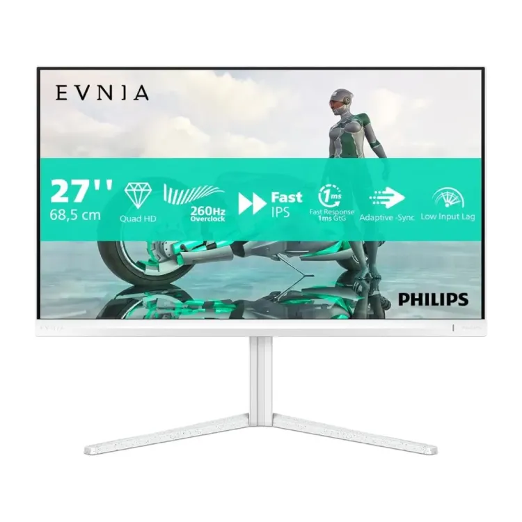 PHILIPS Evnia Gaming IPS Monitor 27M2N5500, 27 , QHD, 260Hz, 0.3ms, HDMI*2/DP, HAS, PIVOT, 2W x 2