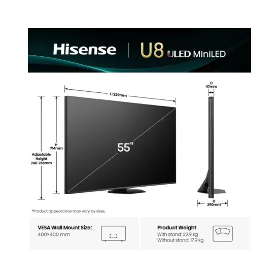 55 inča 55U8Q ULED MiniLED 4K UHD Smart TV
