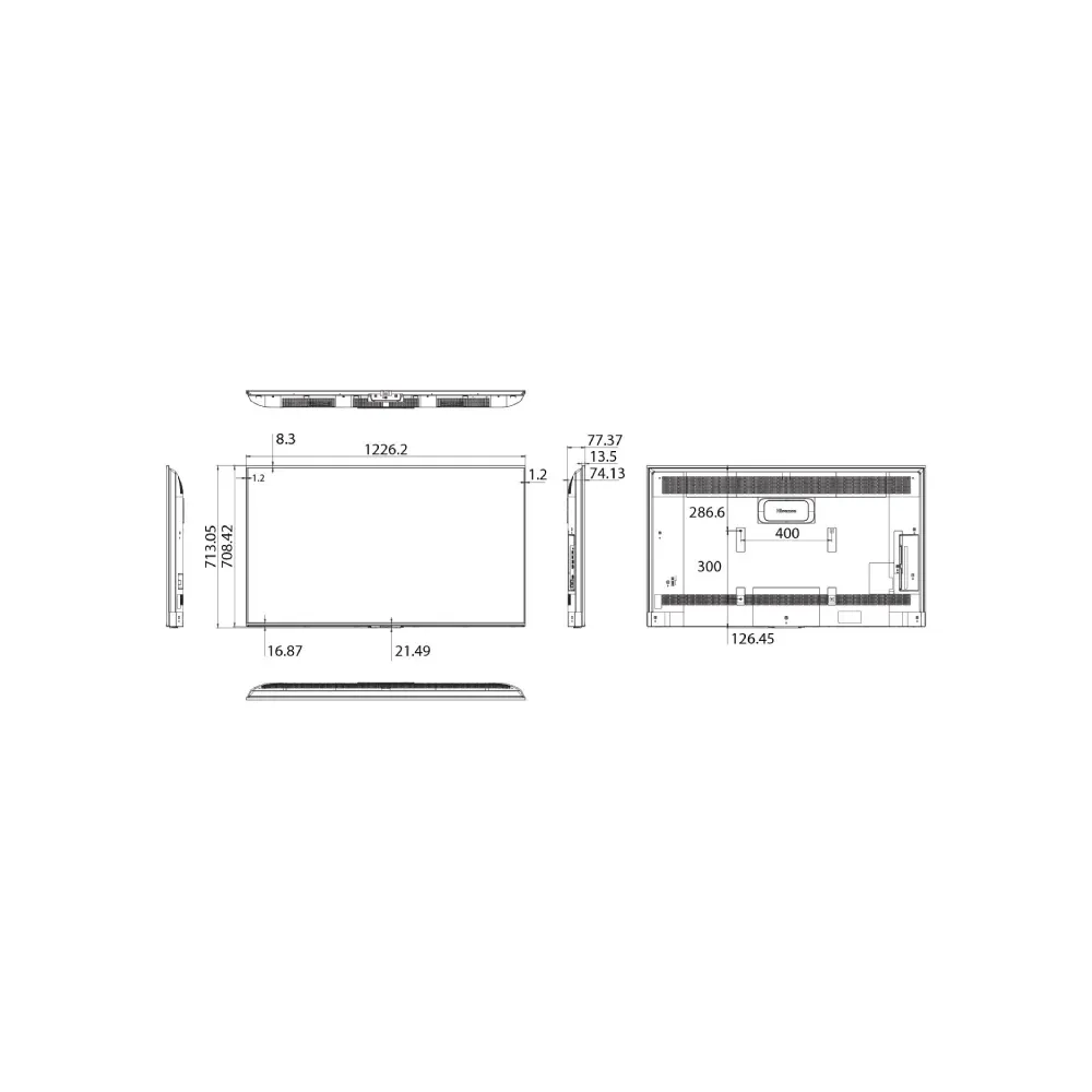55 inča 55DP30FE 4K UHD 350 nita Digital Signage Display - 16/7 Operation