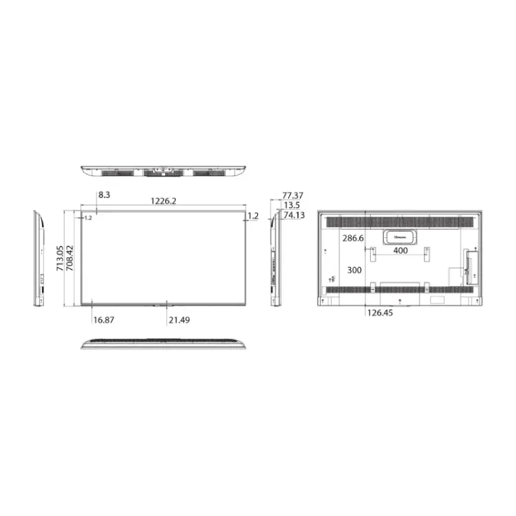 55 inča 55DP30FE 4K UHD 350 nita Digital Signage Display - 16/7 Operation