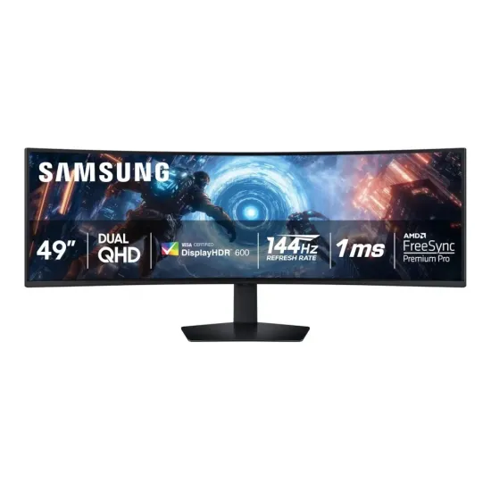 SAMSUNG 49 Odyssey G9 G91F Curved DQHD Monitor, 5120 x 1440, 144Hz, 1 ms,2500:1, 32:9,DP/HDMI*2,HAS