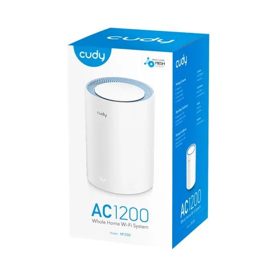 CUDY Router M1200(1-Pack) AC1200 Wi-Fi Mesh