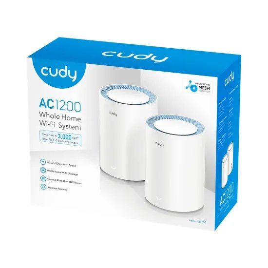 CUDY Router M1200(3-Pack) AC1200 Wi-Fi Mesh