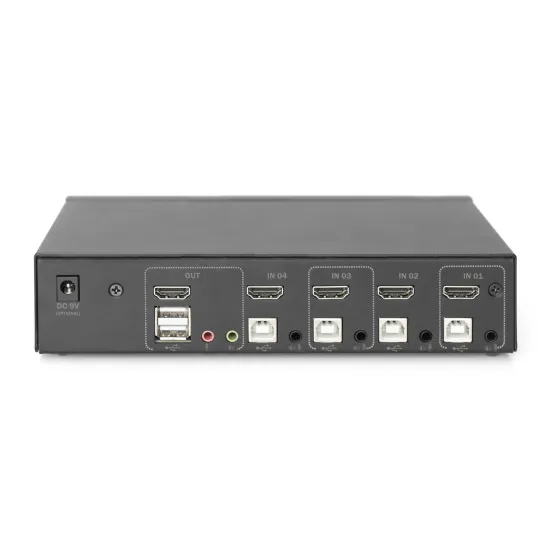Digitus KVM switch 4 Port HDMI, 4K / 30 Hz (3840 x 2160p)