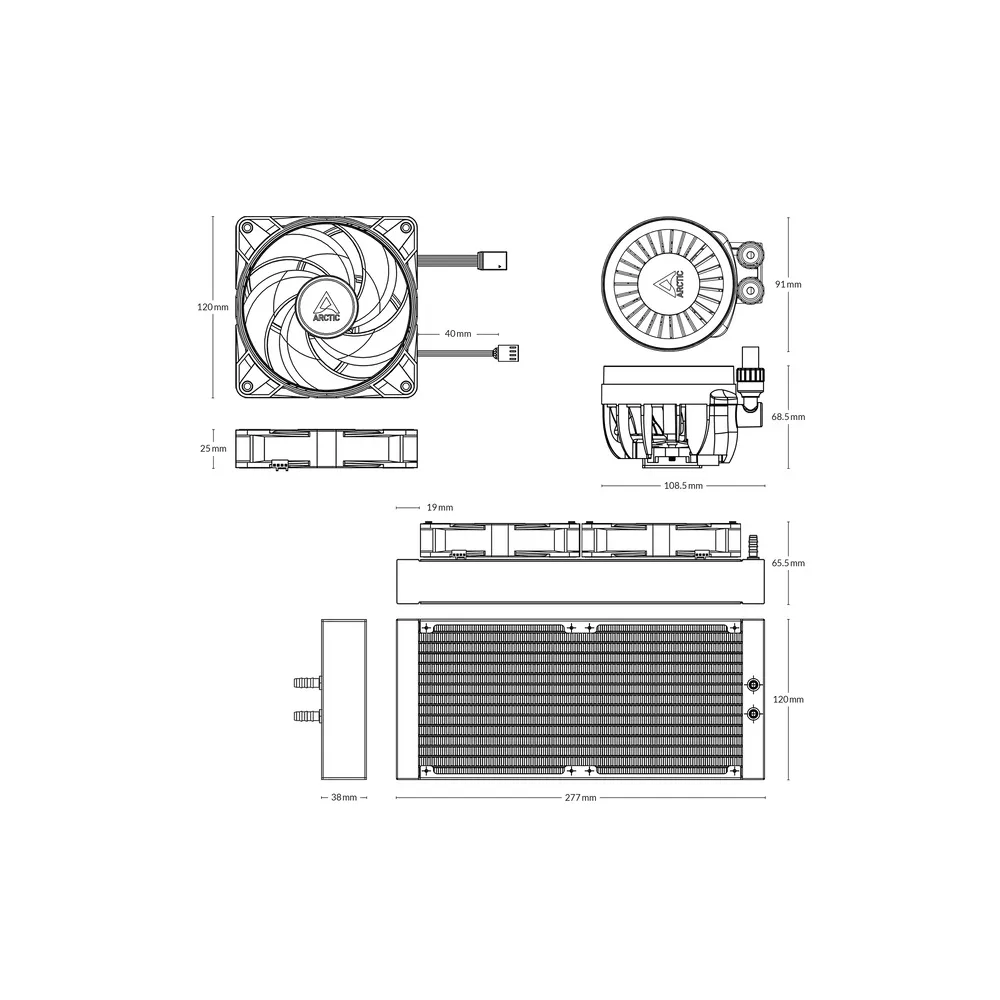 Liquid Freezer III 240 A-RGB White vodeno hlađenje (ACFRE00150A)