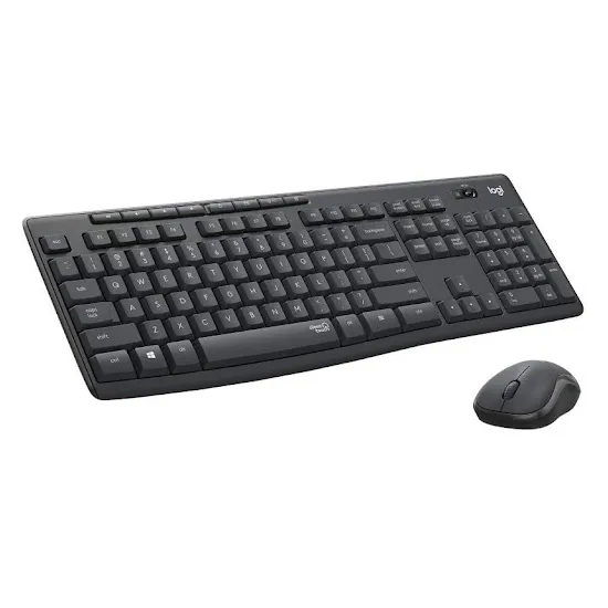 Logitech Combo Wireless Silent MK295 Wireless Desktop US, Full Numpad, Advanced Optical Tracking, Lag-Free Wireless