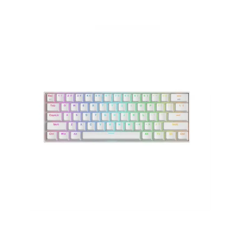 Redragon Tastatura Draconic K530 PRO RGB Mechanical Gaming Keyboard, 2.4G,BT, 60% White