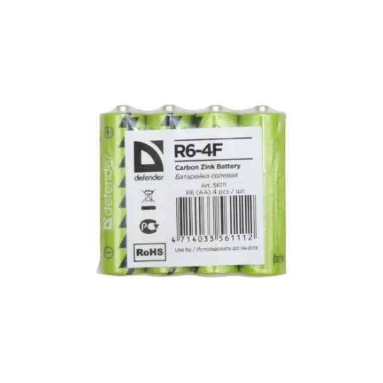 Defender Technology Carbon Zink AA batteries, 4 pcs.