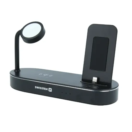 Swissten Wireless Charging MFI Docking Station 4 in 1