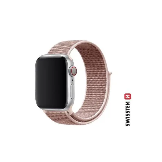 Swissten Nylon band for Apple watch, rose gold (42, 44, 45, 49) mm