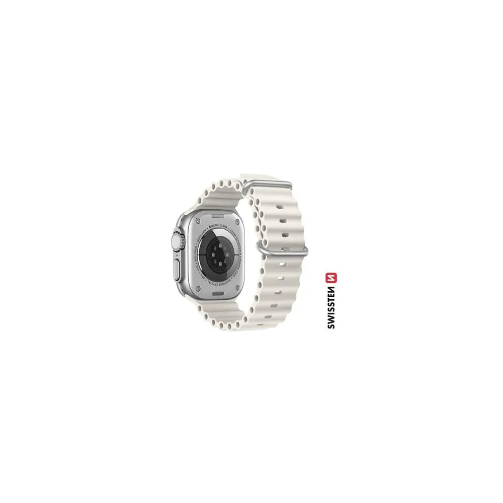 Swissten Silicone band for Apple watch, marine straps, stone grey (42, 44, 45, 49) mm