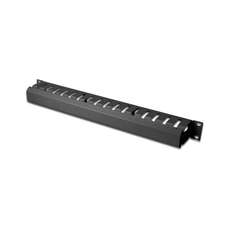 Digitus 1U cable management cage detachable rear plate, 44x483x68 mm, black