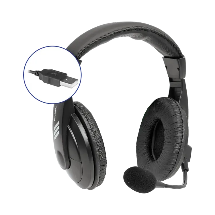 Defender Technology Slušalice Gryphon 750U USB, black, cable 1.8m