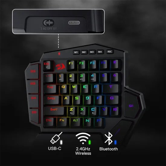 Redragon Tastatura Diti PRO K585RGB Mechanical Gaming, Red