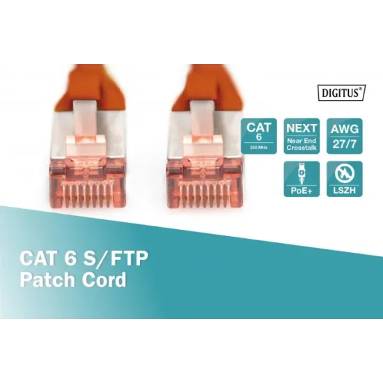 Digitus Kabl S-FTP patch CAT6 1m crveni