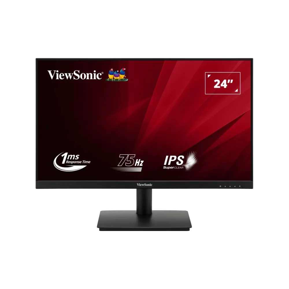 ViewSonic Monitor 23.8 VA240-H-2, 1920×1080 (FHD), IPS panel, 100Hz, 1 ms, 1300:1, 250 cd/m², HDMI + VGA, zvučnici ne, hub ne, V