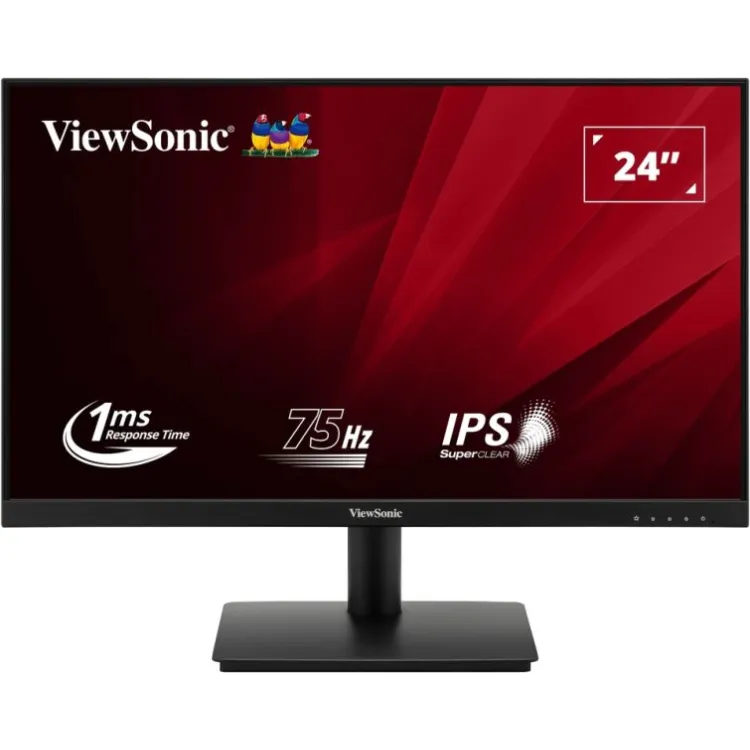 ViewSonic Monitor 23.8 VA240-H-2, 1920×1080 (FHD), IPS panel, 100Hz, 1 ms, 1300:1, 250 cd/m², HDMI + VGA, zvučnici ne, hub ne, V