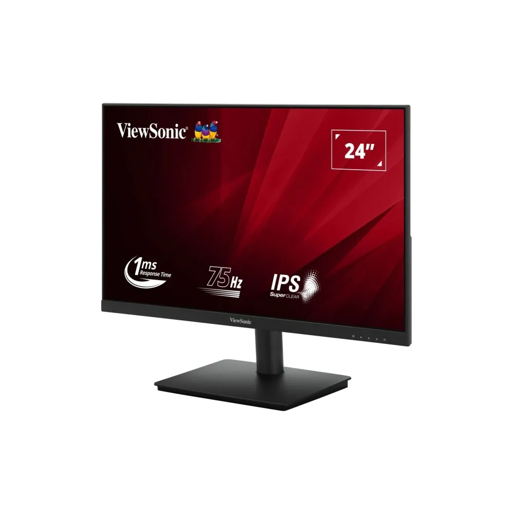 ViewSonic Monitor 23.8 VA240-H-2, 1920×1080 (FHD), IPS panel, 100Hz, 1 ms, 1300:1, 250 cd/m², HDMI + VGA, zvučnici ne, hub ne, V