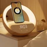 Moye Aurora Glow Lamp with Clock, Wireless speaker and Wi-Fi charger