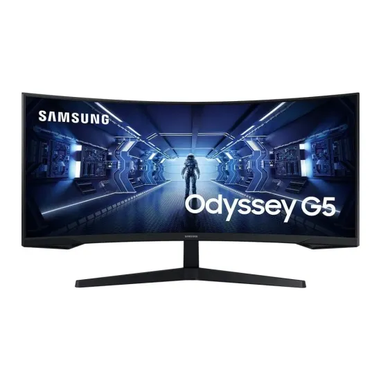 SAMSUNG Odyssey G55T 34 WQHD 3440x1440 Gaming Curved Monitor, 165Hz, 1 ms, 2500:1,250 cd/m2,DP/HDMI