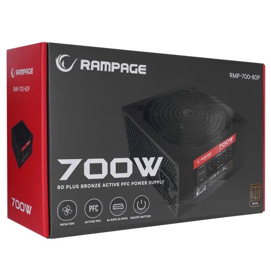 Rampage Napajanje RMP-700-80P 700W 80+ Bronze