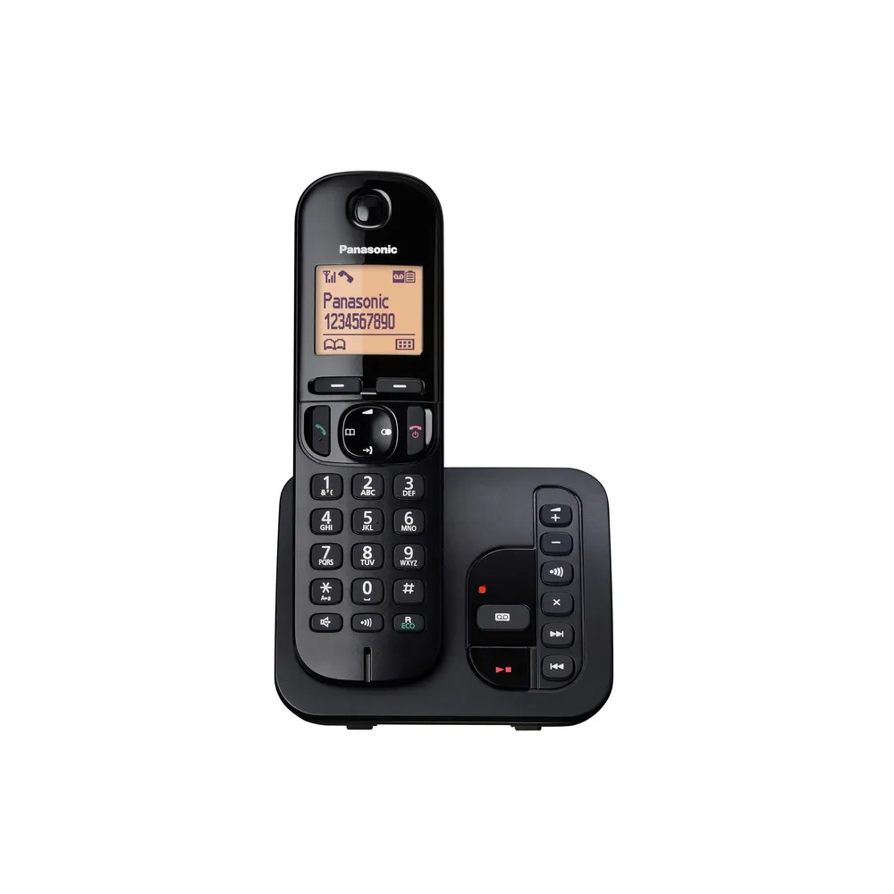 PANASONIC Bežični telefon KX-TGC220FXB Crni sa sekretaricom